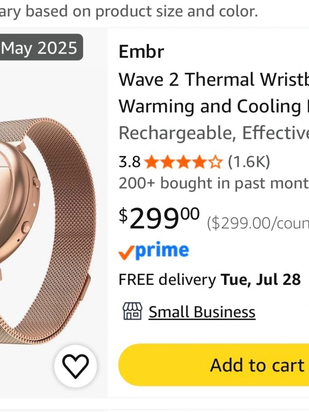 Wave 2 Thermoregulation Bracelet - Rose Gold